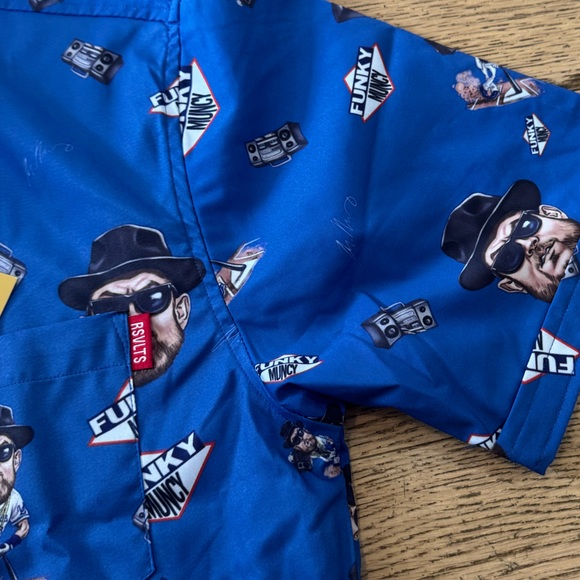 RSVLTS MLVPA Muncy Kunuflex Blue Graphic Men's Short Sleeve Shirt Sz Medium‎ NWT - Picture 5 of 10